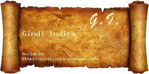 Gindl Indira névjegykártya